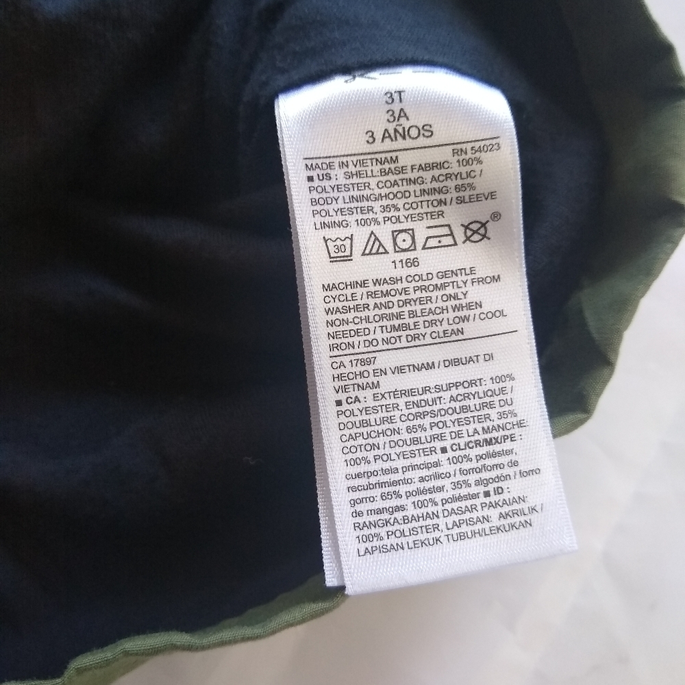 Old Navy Color Block Lightweight Jacket with Hood 3T - Picture 3 of 4